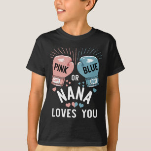 Camiseta A Nana Rosa Ou Azul Ama-Te A Fazer Boxas De Gênero