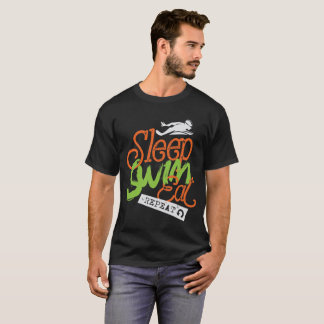 Camiseta A natação do sono come a repetição