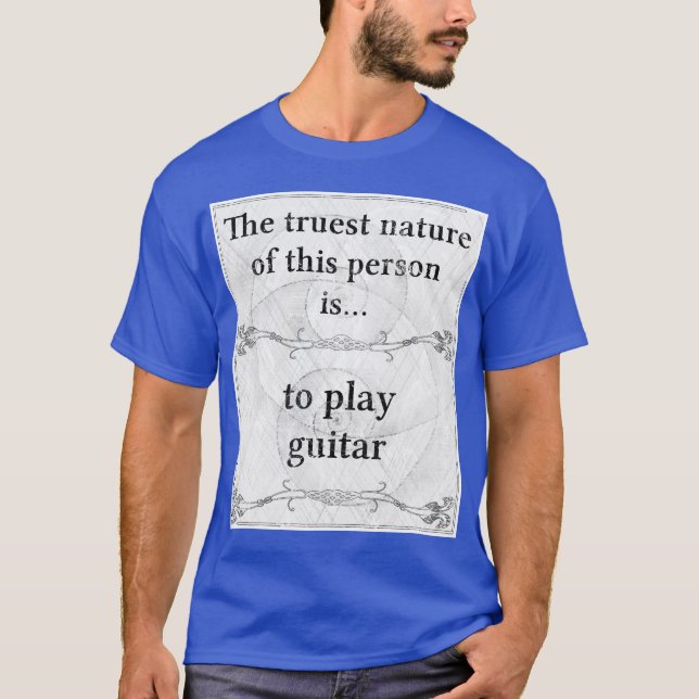 Camiseta A natureza a mais verdadeira: guitarrista da (Frente)