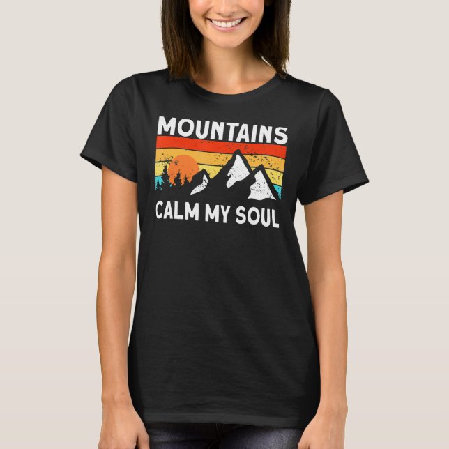 Camiseta A Natureza Calma Minha Alma Montando Hikin (Frente)