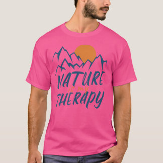 Camiseta A Natureza É A Minha Terapêutica A Acampar Hiker C