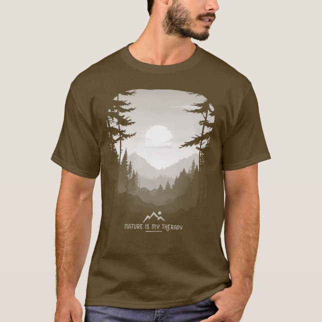 Camiseta A Natureza É A Minha Testemunha De Floresta Gráfic (Frente)