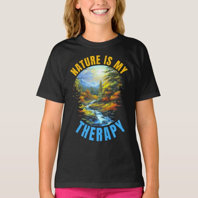 Camiseta A natureza é minha terapia (Frente)