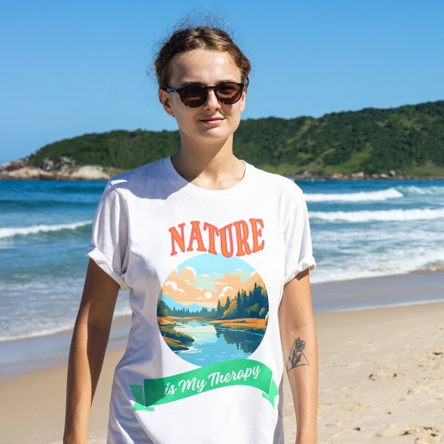 Camiseta A natureza é minha terapia (Criador carregado)