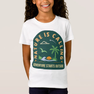 Camiseta A Natureza Está Chamando – Aventura Começa Lá Fora