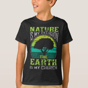 Camiseta A Natureza Nativa Do Dia Americano É A Minha Relig