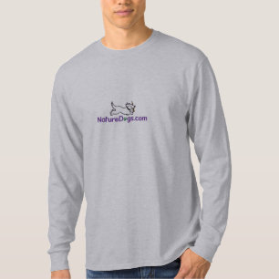 Camiseta A natureza persegue o t-shirt longo da Capa