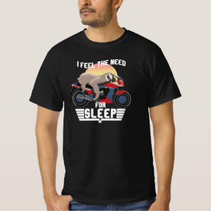 Camiseta A Necessidade De Dormir   T-Shirt Engraçado