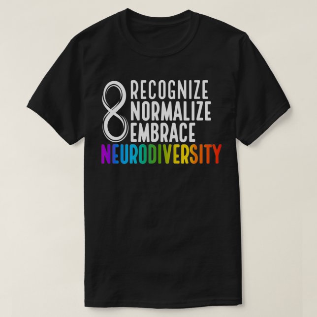 Camiseta A Neurodiversidade É Bonita, Neurodivergente Orgul (Frente do Design)