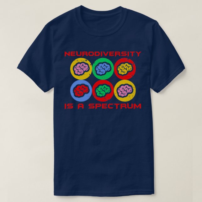 Camiseta A neurodiversidade é um Espectro ADHD Adultos Ki (Frente do Design)