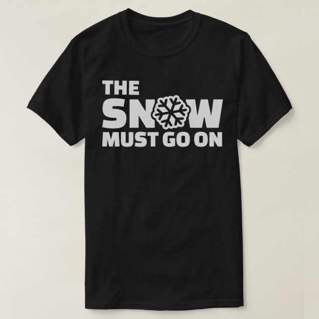 Camiseta A neve deve continuar (Frente do Design)
