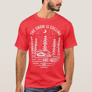Camiseta A Neve Está Ligando E Eu Preciso Ir, Monoline Skim