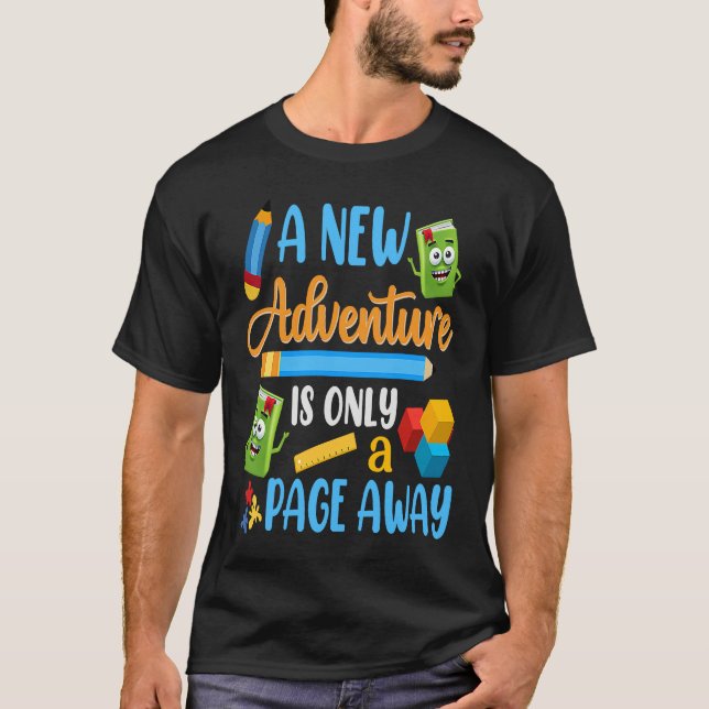 Camiseta A New Adventure Is Only a Page Away  100th Day of  (Frente)