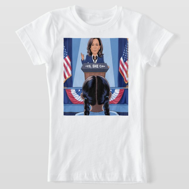 Camiseta A NIECE DE KAMALA HARRIS: T-SHIRT Bela Para Menina (Postura )