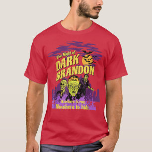 Camiseta A Noite Das Figuras De Halloween Do Brandon Negro
