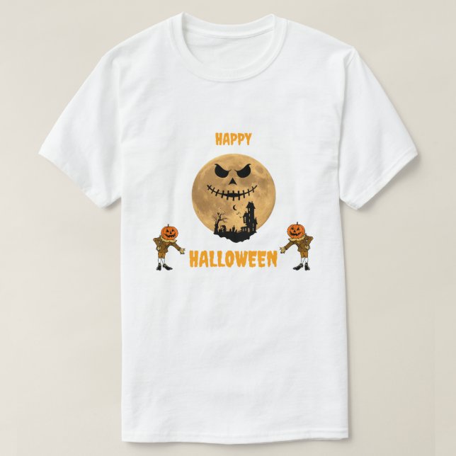 Camiseta A noite de Halloween é cheio de encantamento. (Frente do Design)