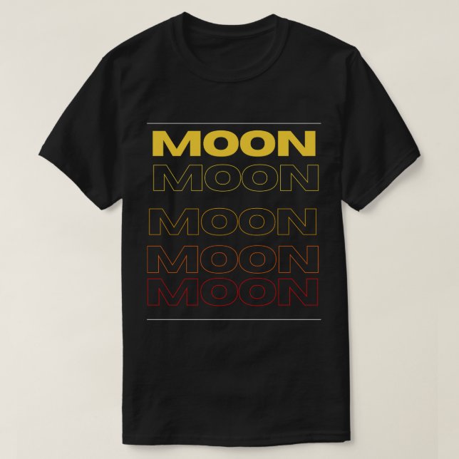 Camiseta A noite fala e a lua escuta (Frente do Design)