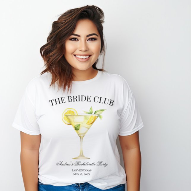 Camiseta A noiva do Clube Social Lemon Cocktail Bride (Customizable Wording.)