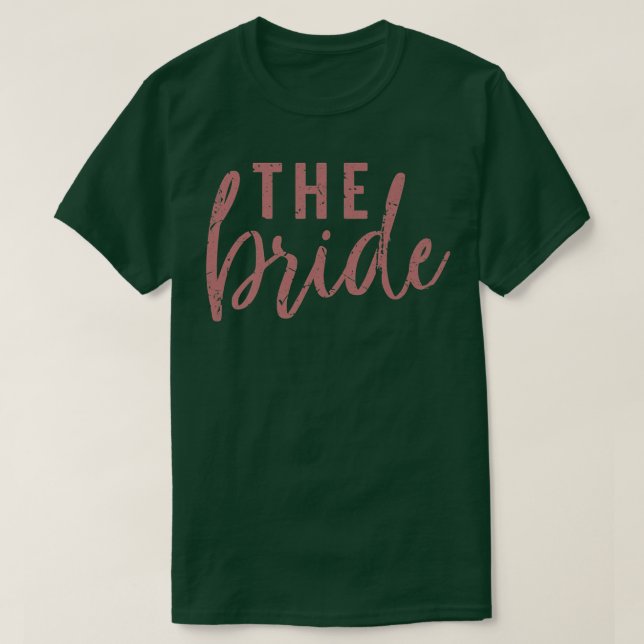 Camiseta A Noiva Rosa Lindo Bridesmaid Festa de Despedida d (Frente do Design)
