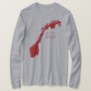 Camiseta A Noruega Está No Meu Coração
