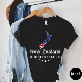 Camiseta A Nova Zelândia Está Ligando E Eu Preciso Ir Para 