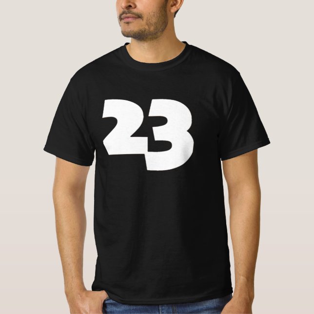 Camiseta A novidade do impressão número 23: apenas número (Frente)