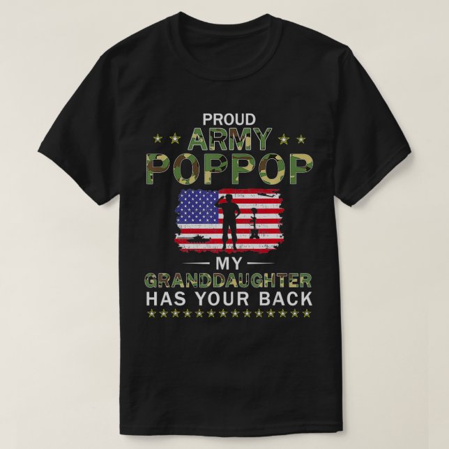 Camiseta A Novó Tem Seu Pop Do Exército Orgulhoso. (Frente do Design)