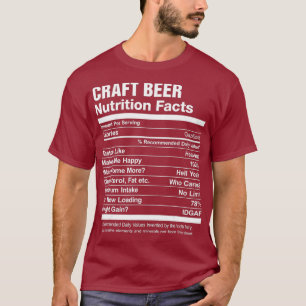 Camiseta A Nutrição Da Cerveja artesanato É Engraçada