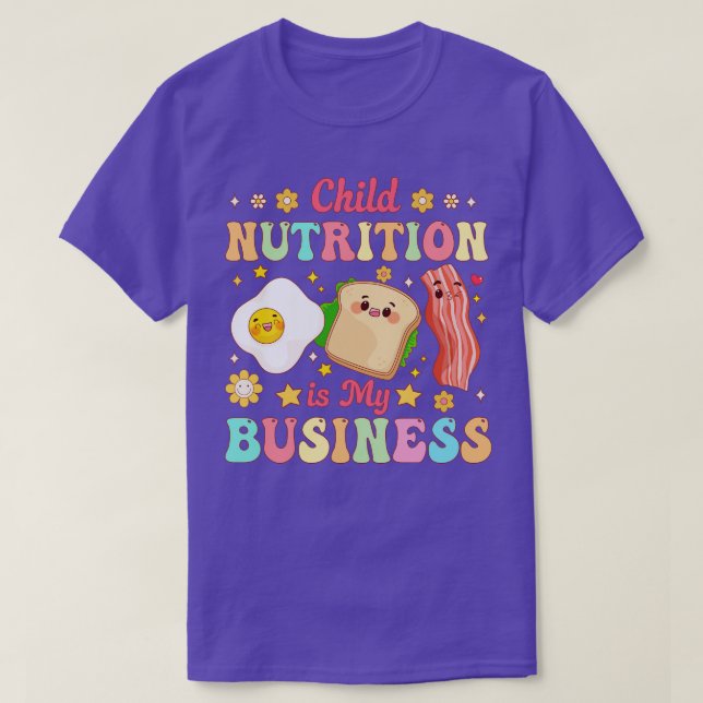 Camiseta A Nutrição Infantil É A Minha Almoçada Lady Cafete (Frente do Design)
