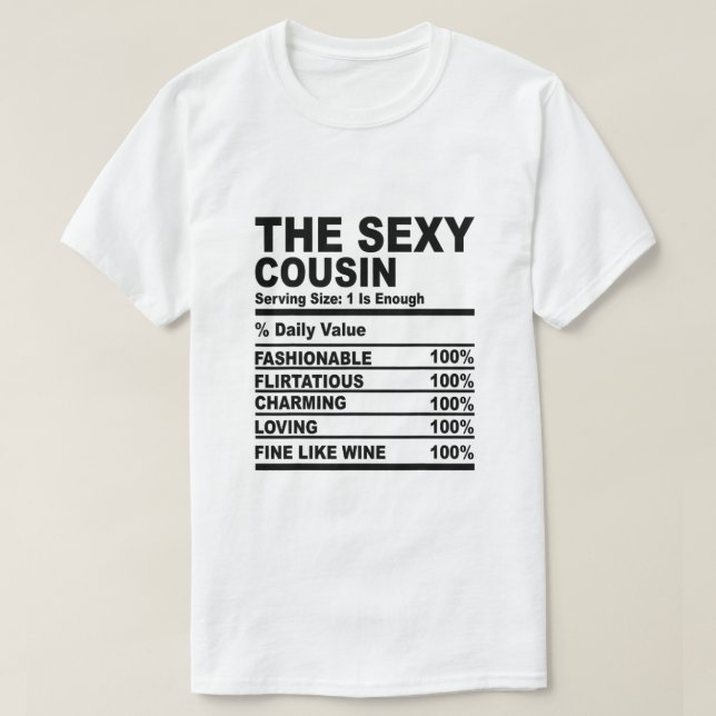 Camiseta A Nutrição Sexy Da Prima Fala Engraçado Obrigado D (Frente do Design)