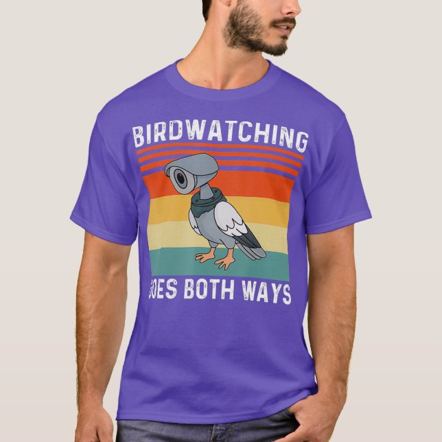 Camiseta A observação de aves segue em ambos os sentidos. (Frente)