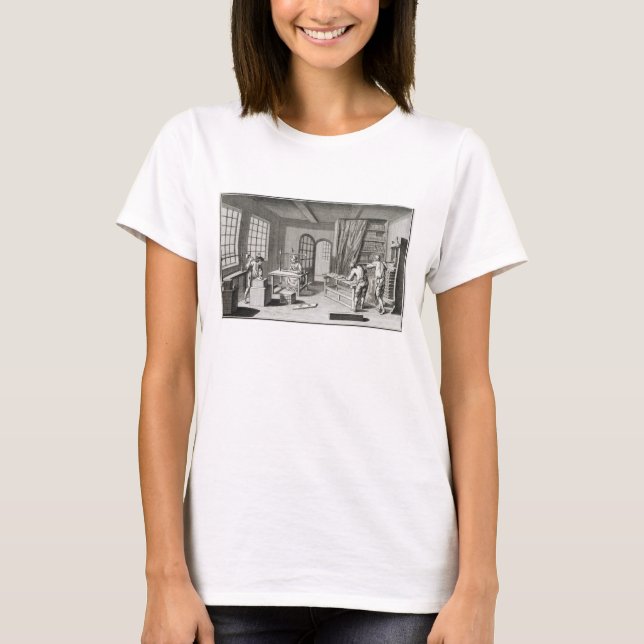 Camiseta A oficina de um editor, 'do DES de Encyclopedie (Frente)