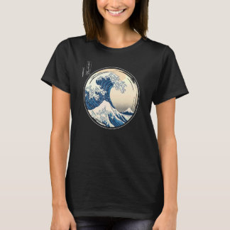 Camiseta A onda de Excelentes do Clo estético japonês Kanag
