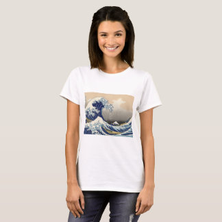 Camiseta A onda do Excelente de Kanagawa Hokusai