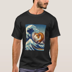 Camiseta A onda Excelente da Guiné Suína Animal Japonesa