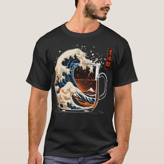 Camiseta A onda Excelente de café (Frente)