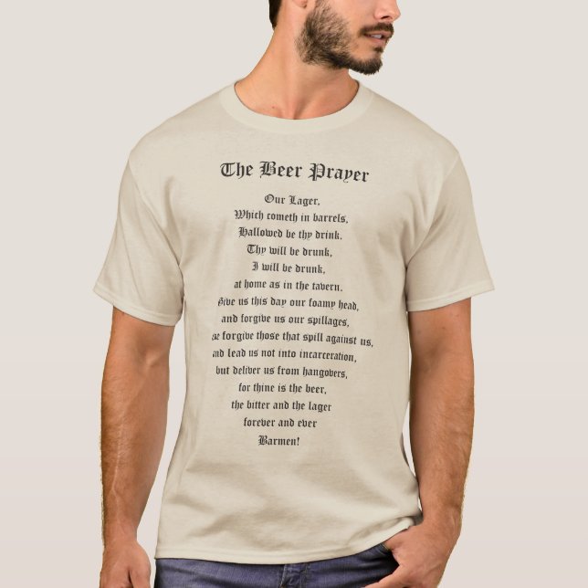 Camiseta A Oração Da Cerveja (Frente)