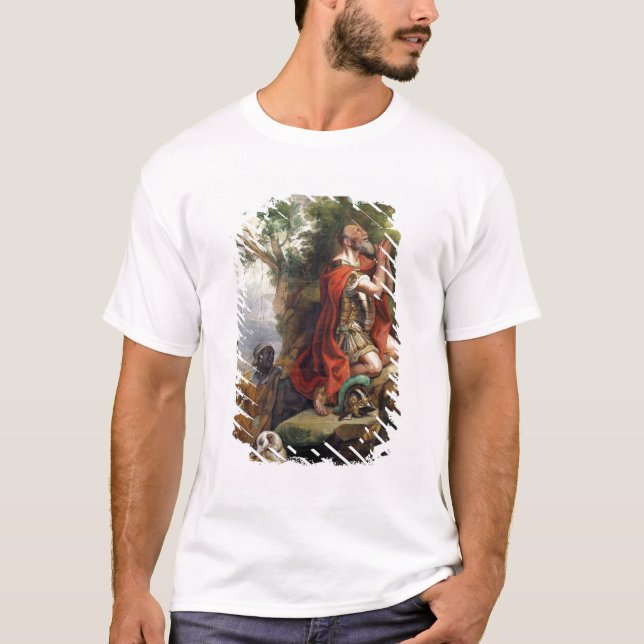 Camiseta A oração de Gideon, desenhos animados para uma (Frente)