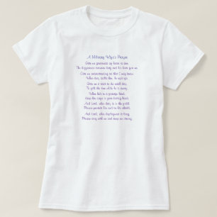 Camiseta A oração de uma esposa militar, dá-me a grandez