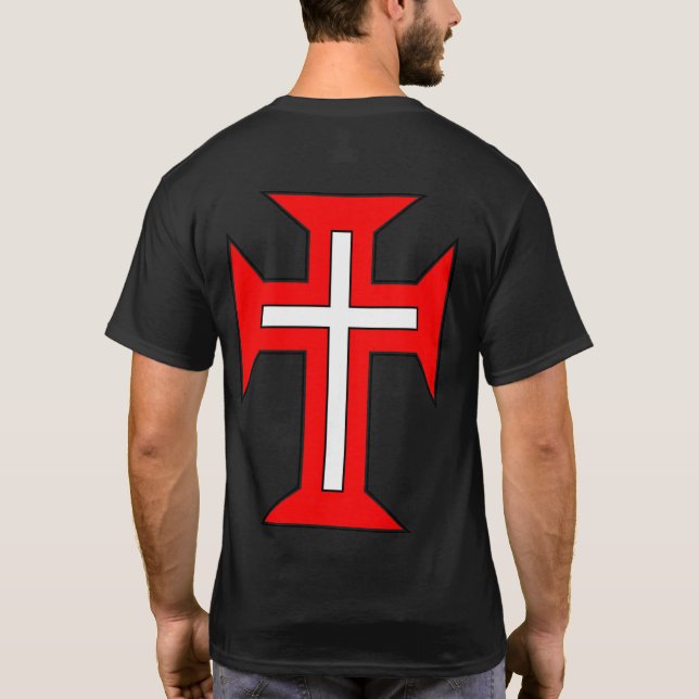 Camiseta A Ordem Militar da Cruz Cristo nas costas (Verso)