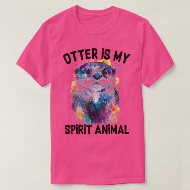 Camiseta A Otter É A Minha Espirituosa Pintura Gráfica Engr (Frente do Design)