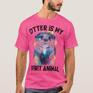 Camiseta A Otter É A Minha Espirituosa Pintura Gráfica Engr