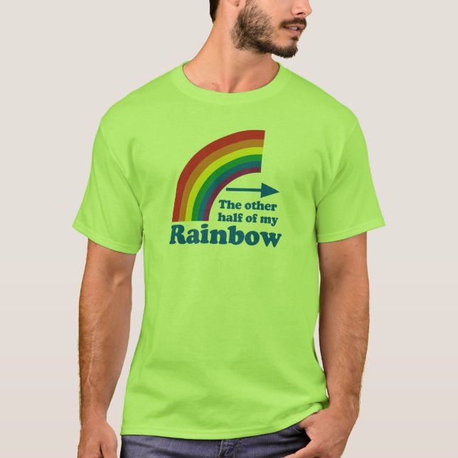 Camiseta A OUTRA METADE de MEU ARCO-ÍRIS (deixado) (Frente)