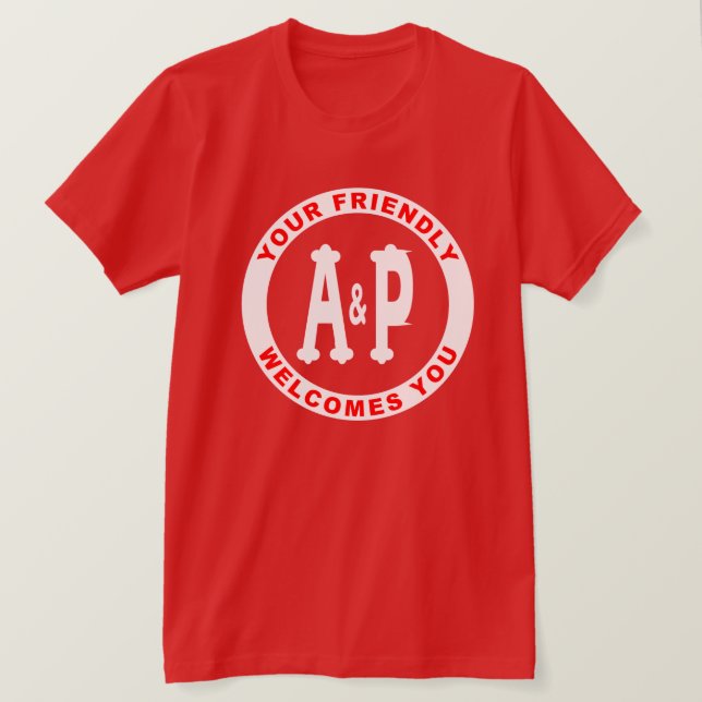 Camiseta A&P Illinois Grocery Stores T-Shirt (Frente do Design)