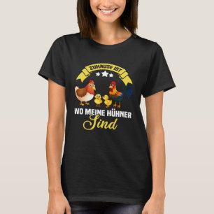Camiseta A página de impressão digital é onde minhas galinh