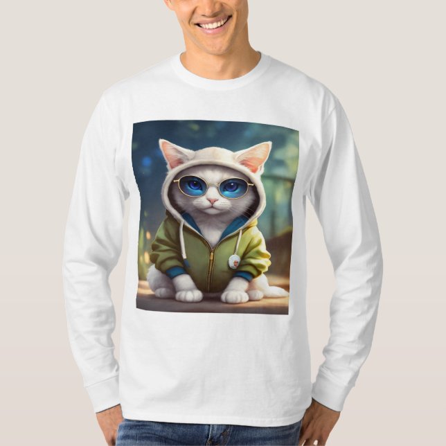 Camiseta "A Paixão Puro: Um Gato Dedicado do Lover (Frente)