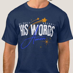 Camiseta A Palavra Dele É Meu Pão Diário - Oração Cristã Az