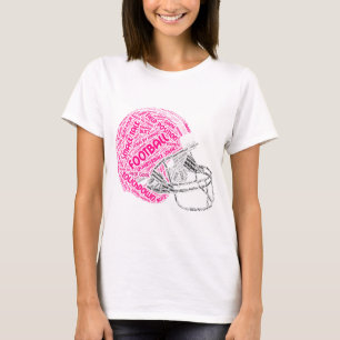 Camiseta A PALAVRA do t-shirt do capacete de Footbal