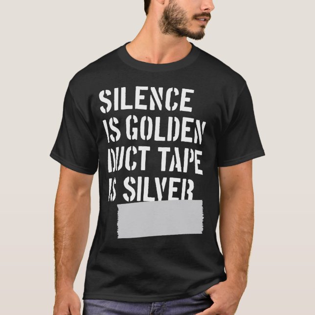 Camiseta A palavra é de prata e o silêncio é de ouro, a (Frente)