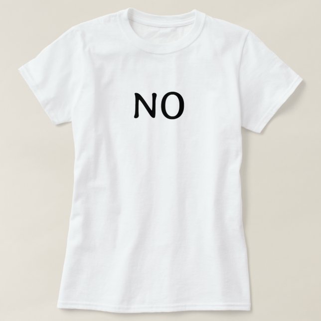 Camiseta A Palavra Não Declaração Minimalista Simples Texto (Frente do Design)